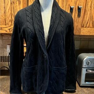 🌈Talbots Black Cable Knit Blazer